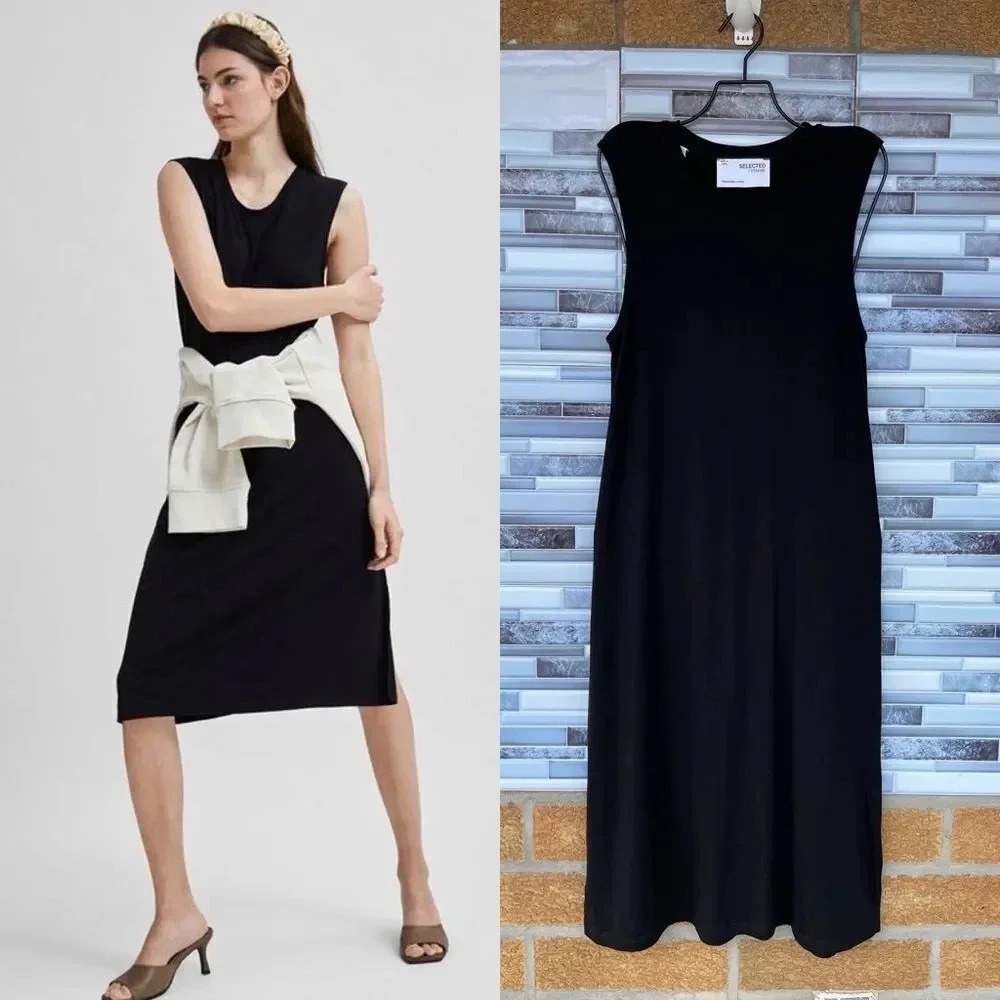 SELECTED FEMME GIA MIDI DRESS XS - Picture 4 of 17